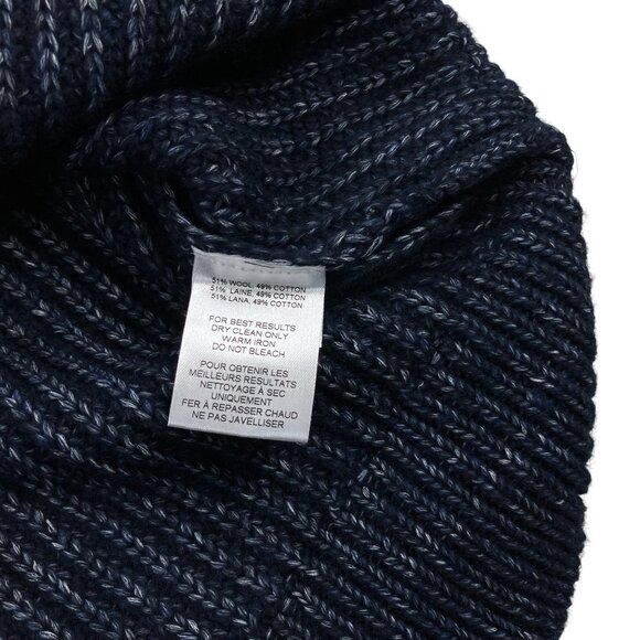 Peter Millar Crown Crewneck Sweater Mens XXL SLIM Wool Blend Heather Navy NWT - Picture 9 of 9